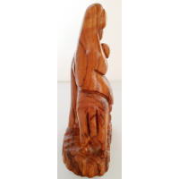 Houten beeldje, Jozef, Maria en Jezus op een ezeltje